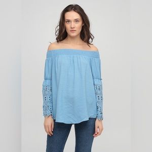 Avon Bell Sleeve Off the Shoulder Top